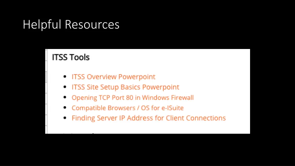 helpful resources