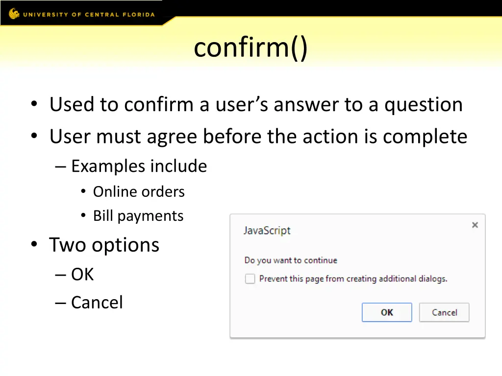 confirm
