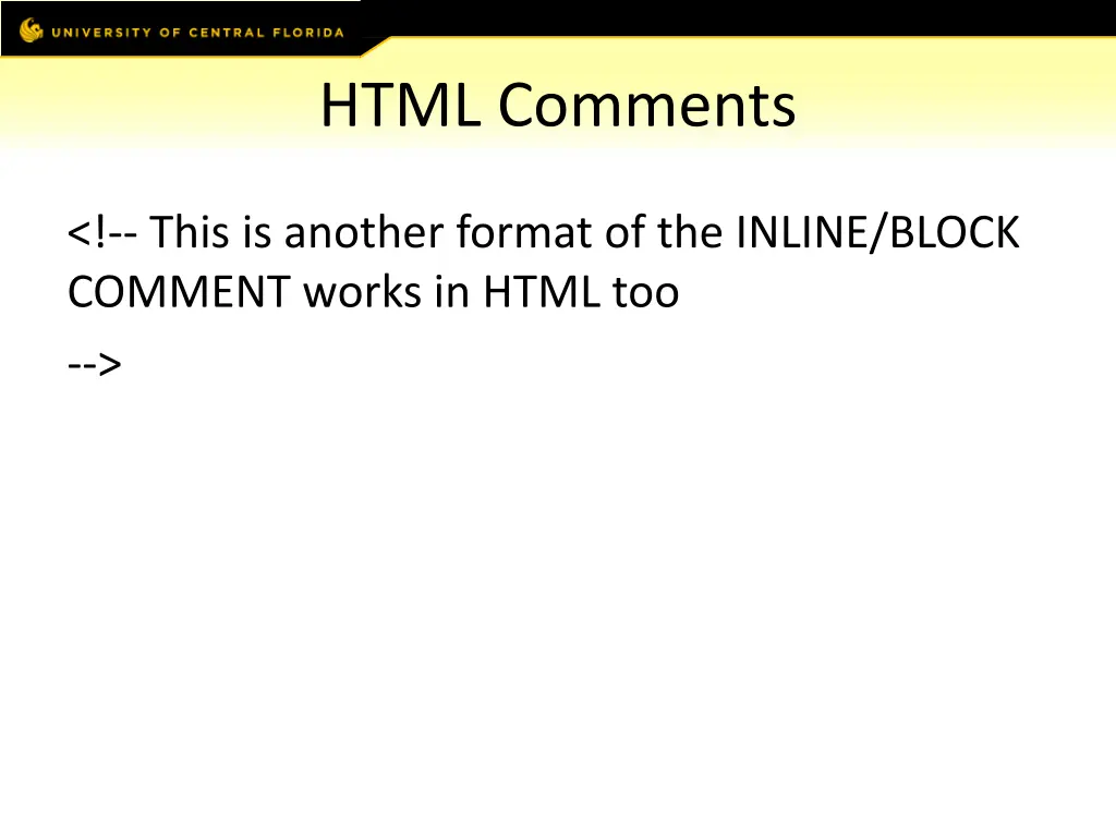 html comments