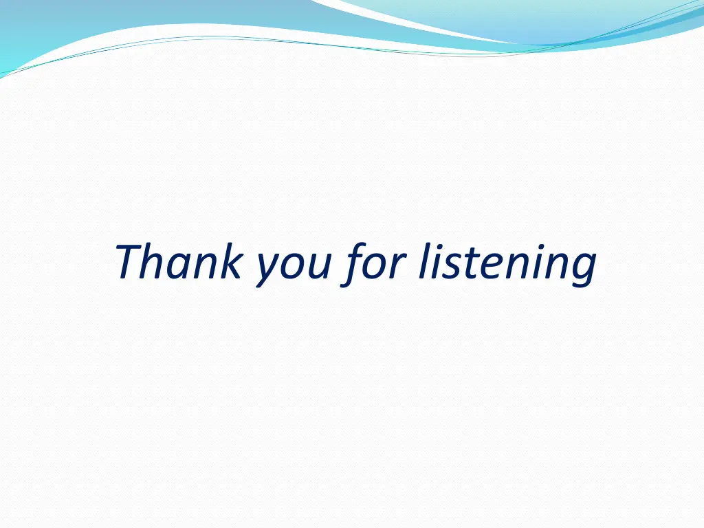 thank you for listening