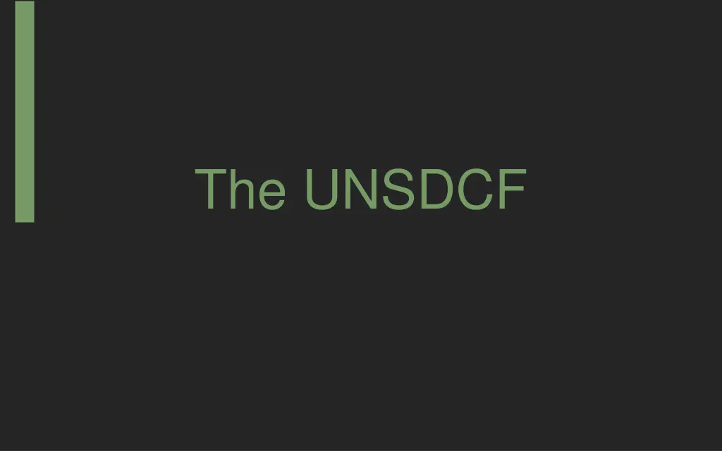 the unsdcf