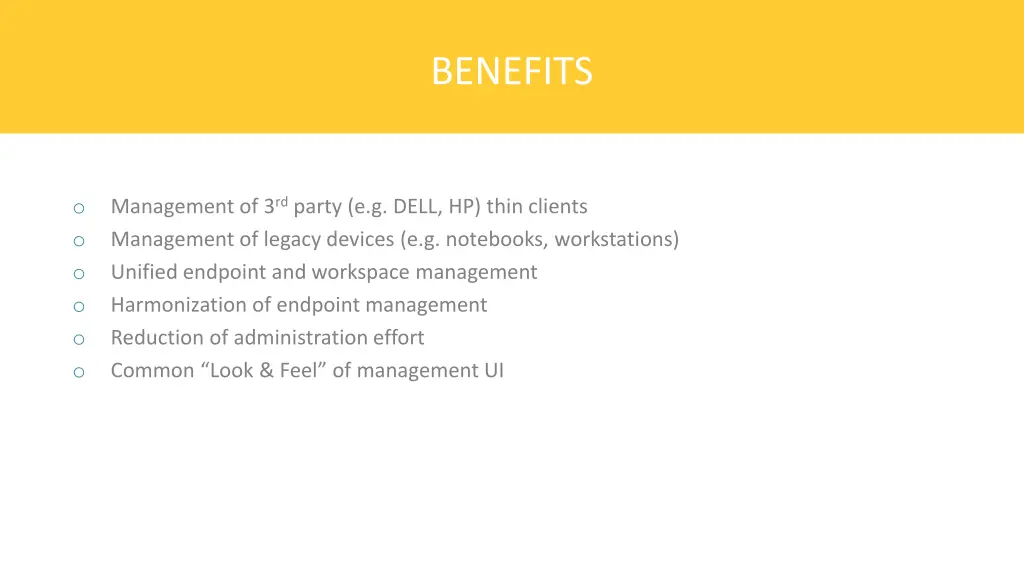 benefits
