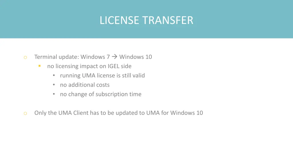 license transfer