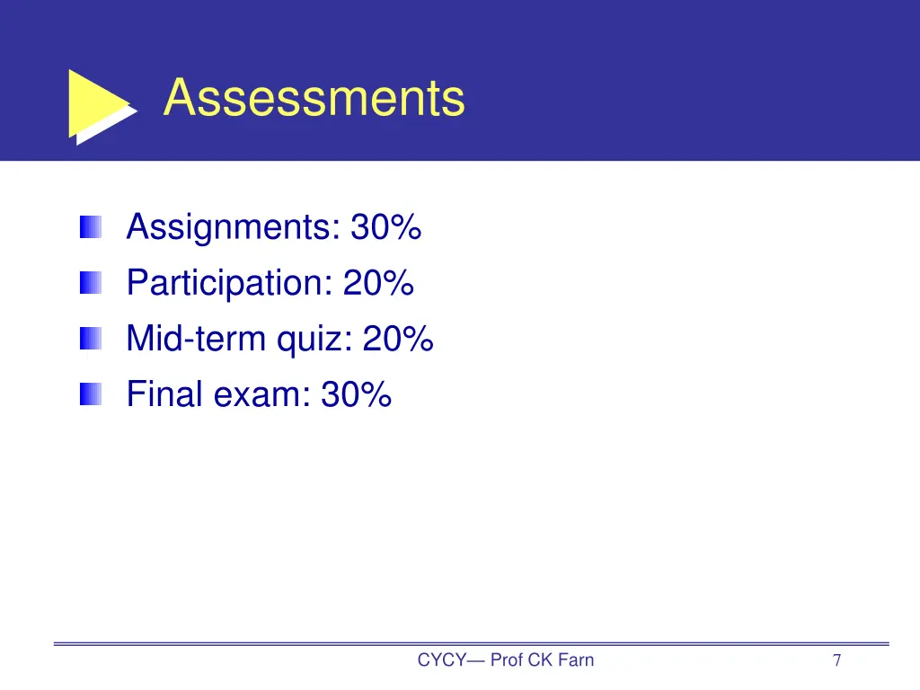 assessments