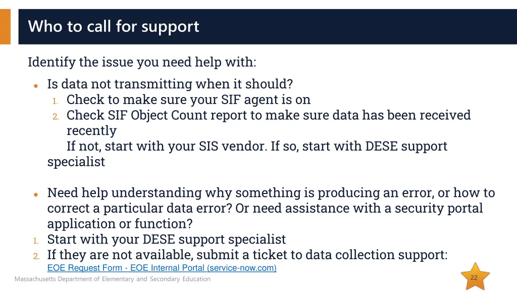 who to call for support
