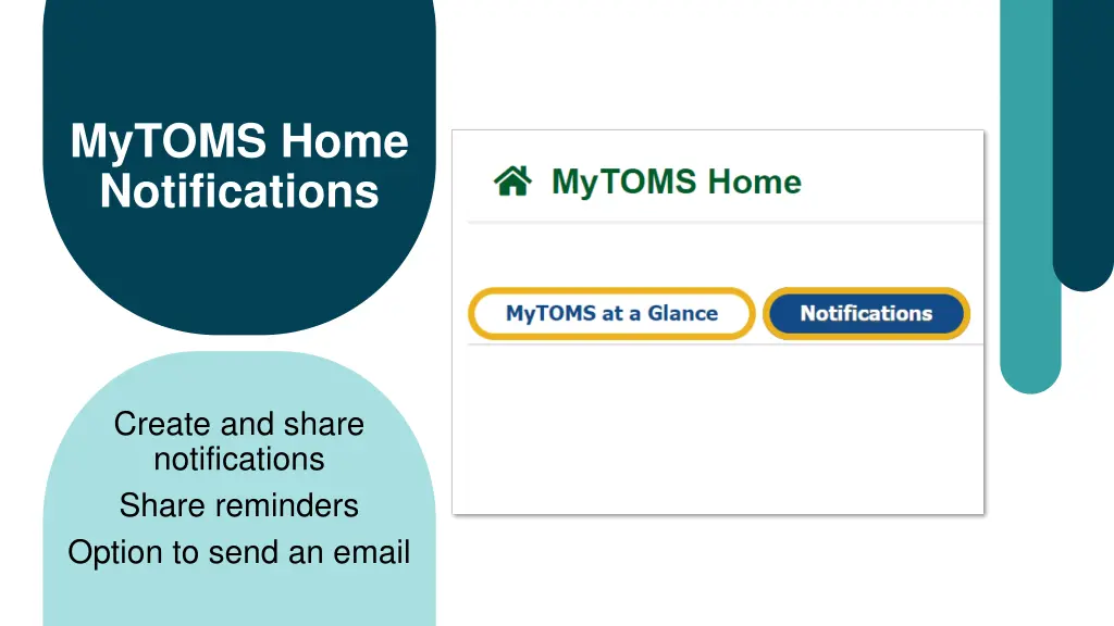 mytoms home notifications