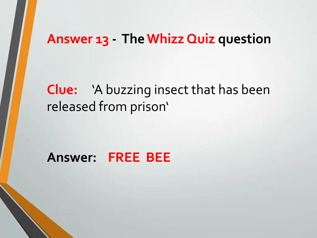 answer 13 the whizz quiz question