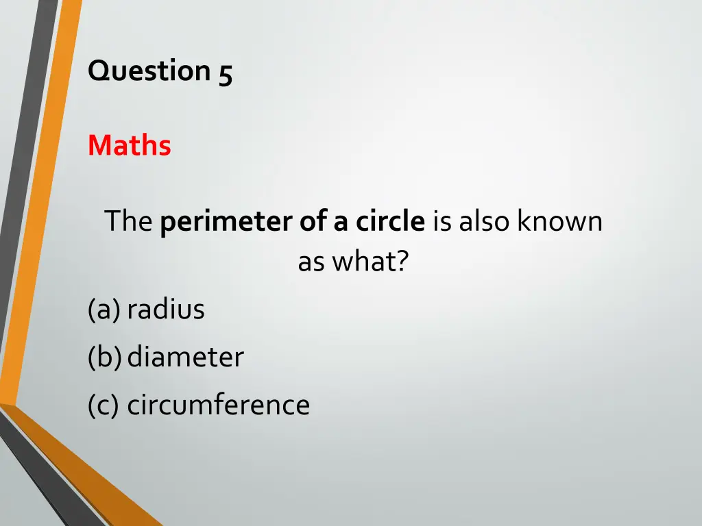 question 5