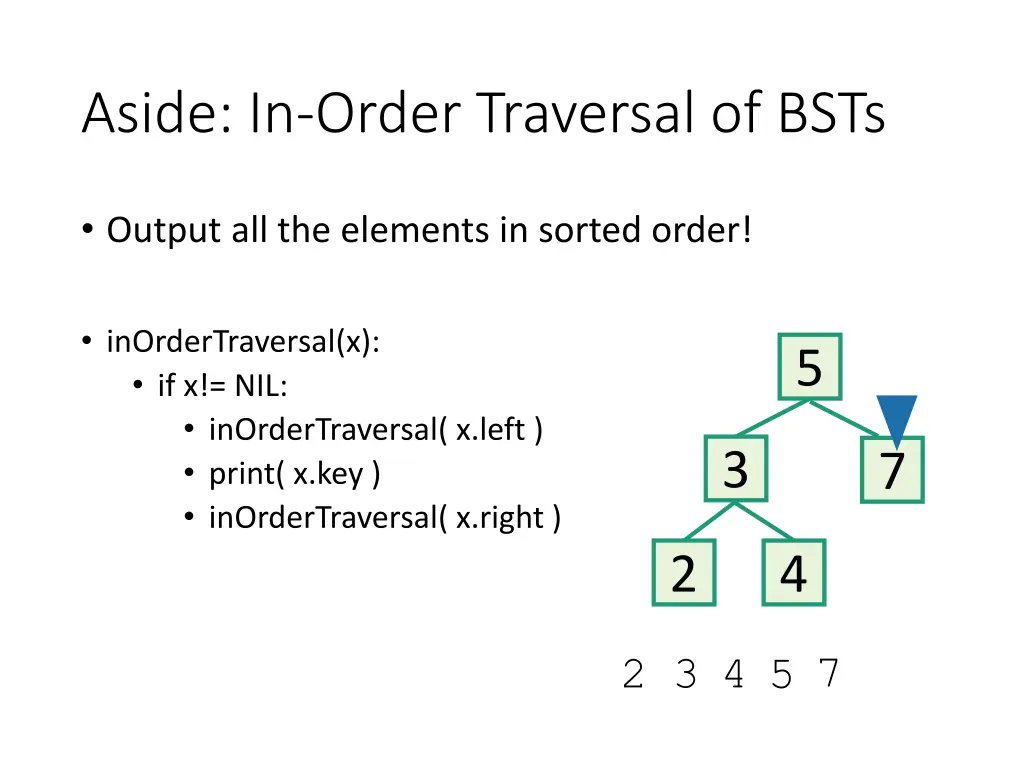 aside in order traversal of bsts 11