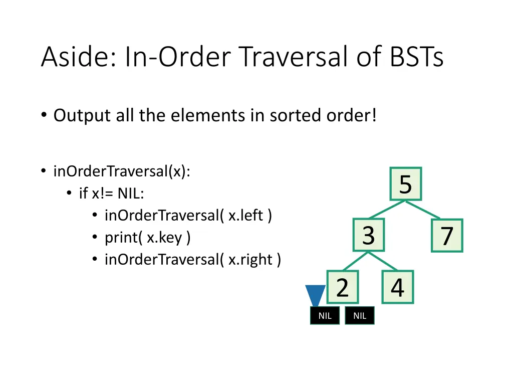 aside in order traversal of bsts 3