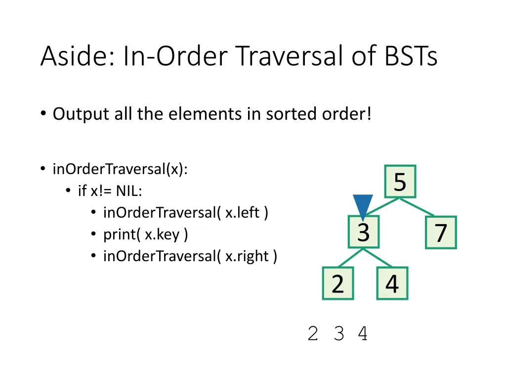 aside in order traversal of bsts 9