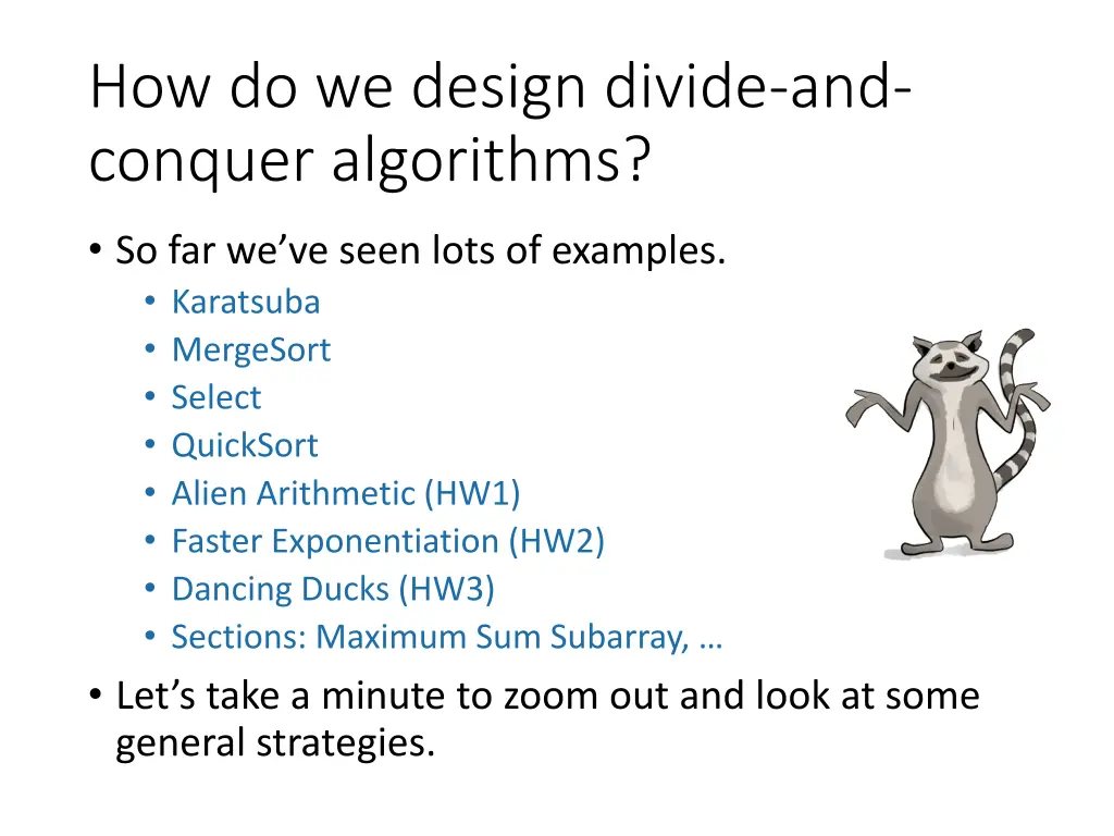 how do we design divide and conquer algorithms