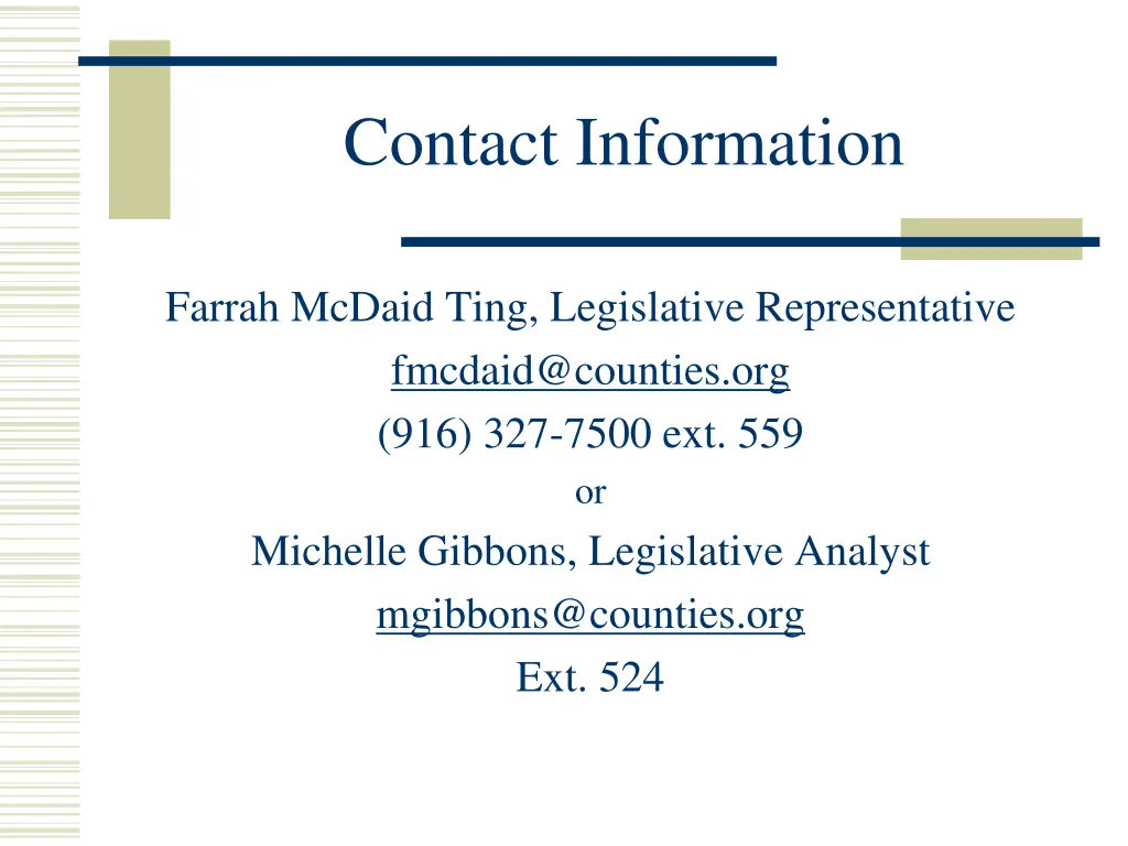 contact information
