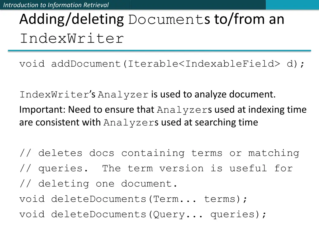 introduction to information retrieval adding