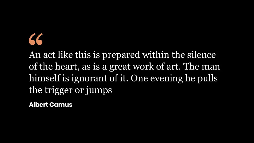 an act like this is prepared within the silence