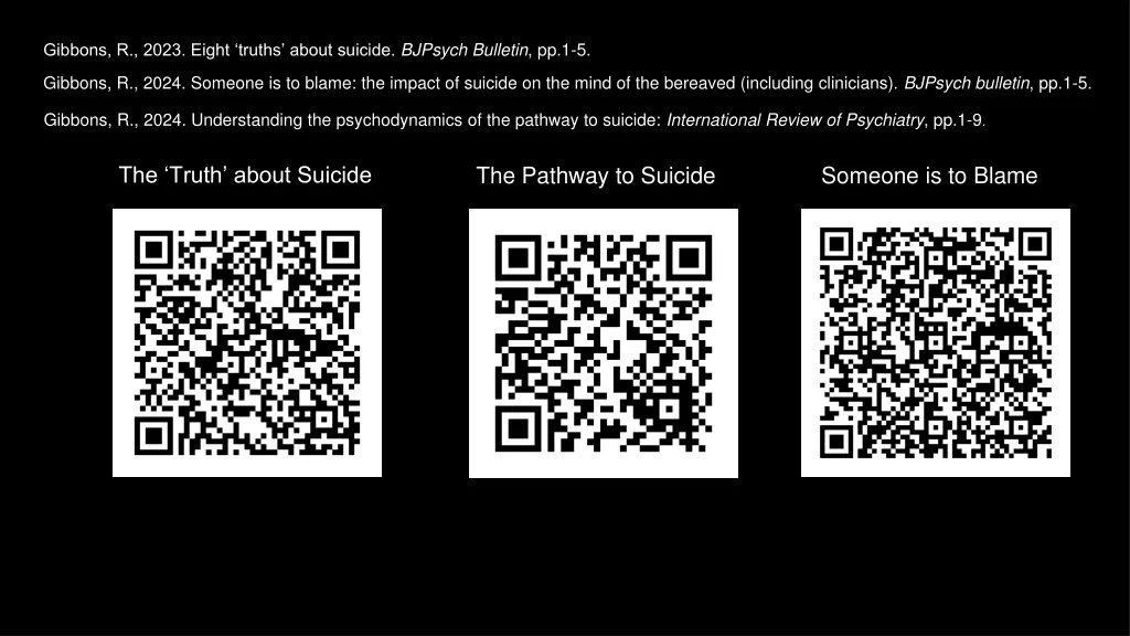 gibbons r 2023 eight truths about suicide bjpsych