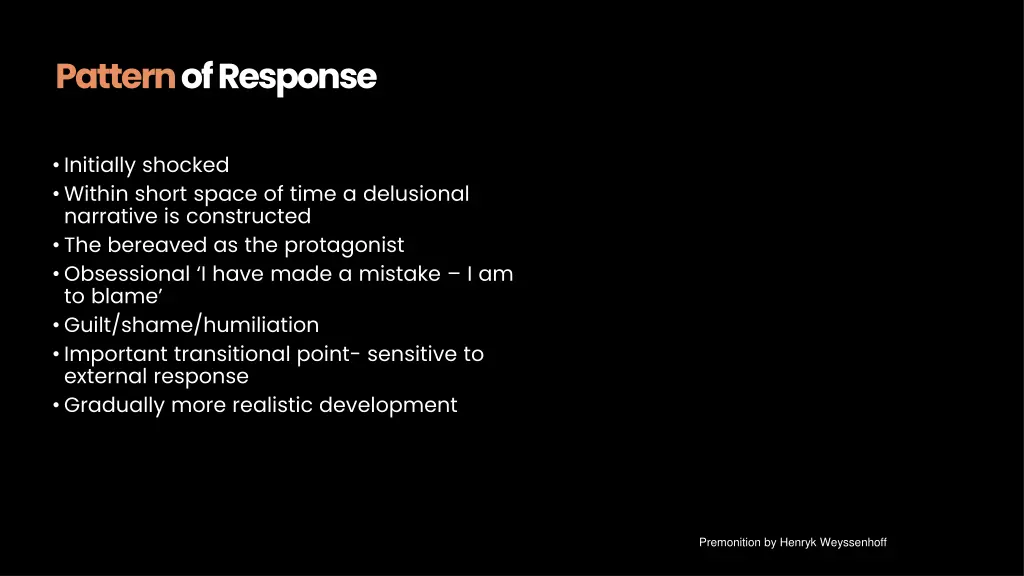 pattern of response