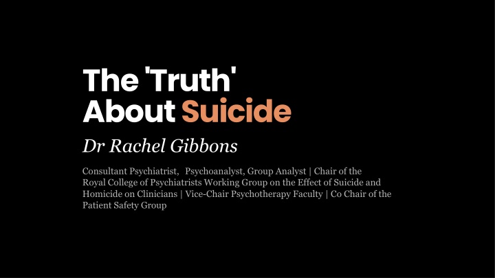 the truth about suicide dr rachel gibbons