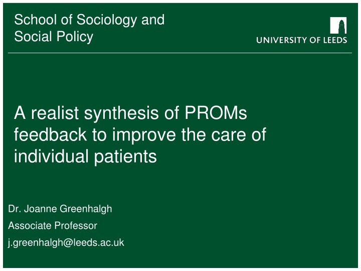 school of sociology and social policy social