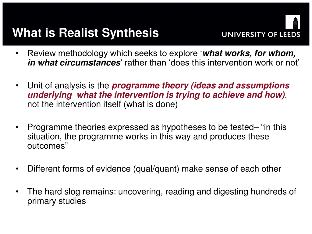 what is realist synthesis