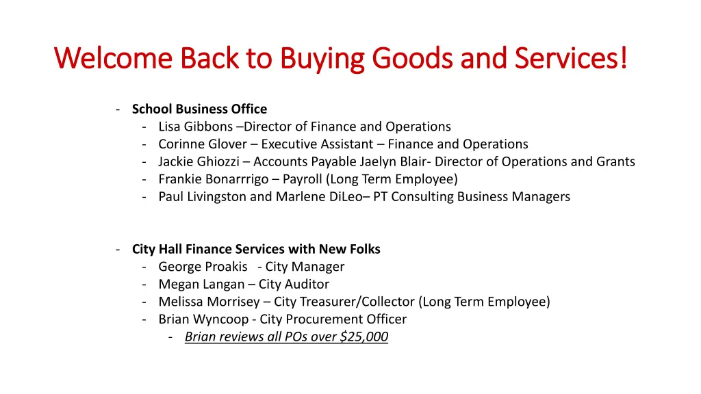 welcome back to buying goods and services welcome