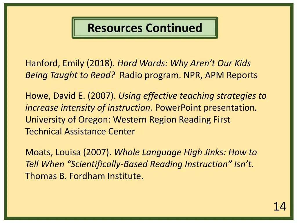 resources continued 1