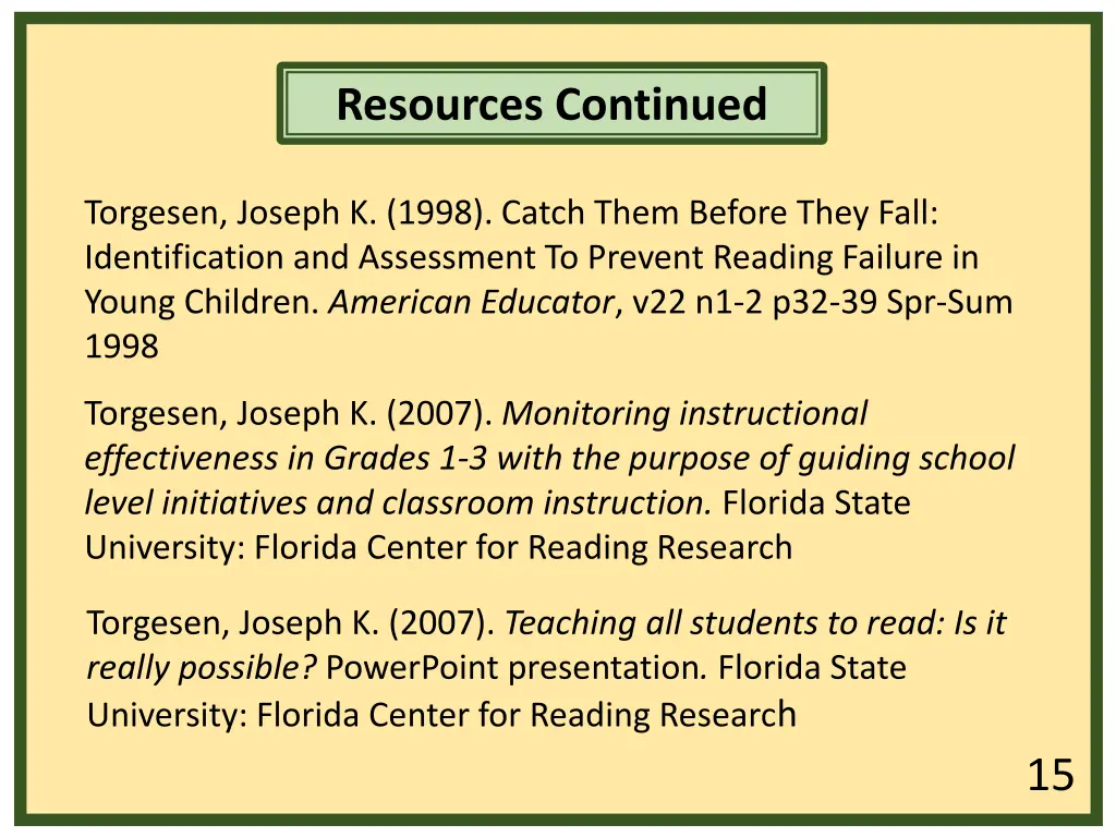 resources continued 2