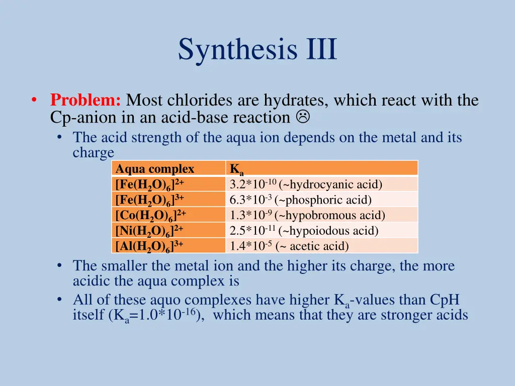 synthesis iii