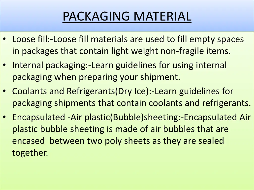 packaging material