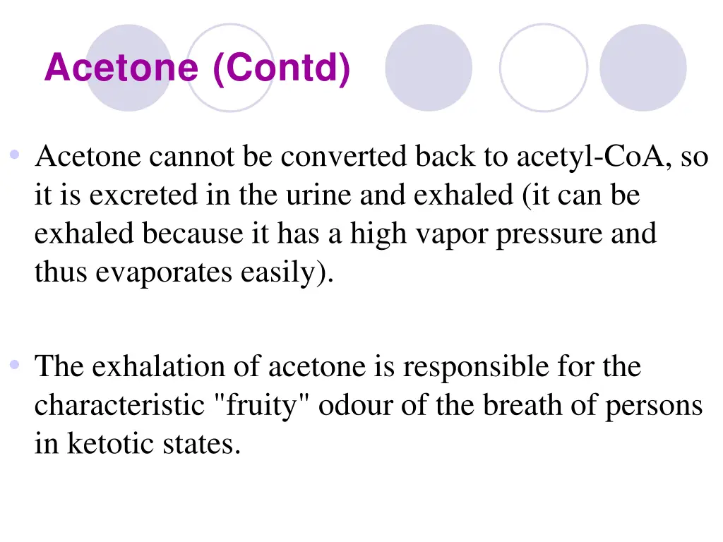 acetone contd