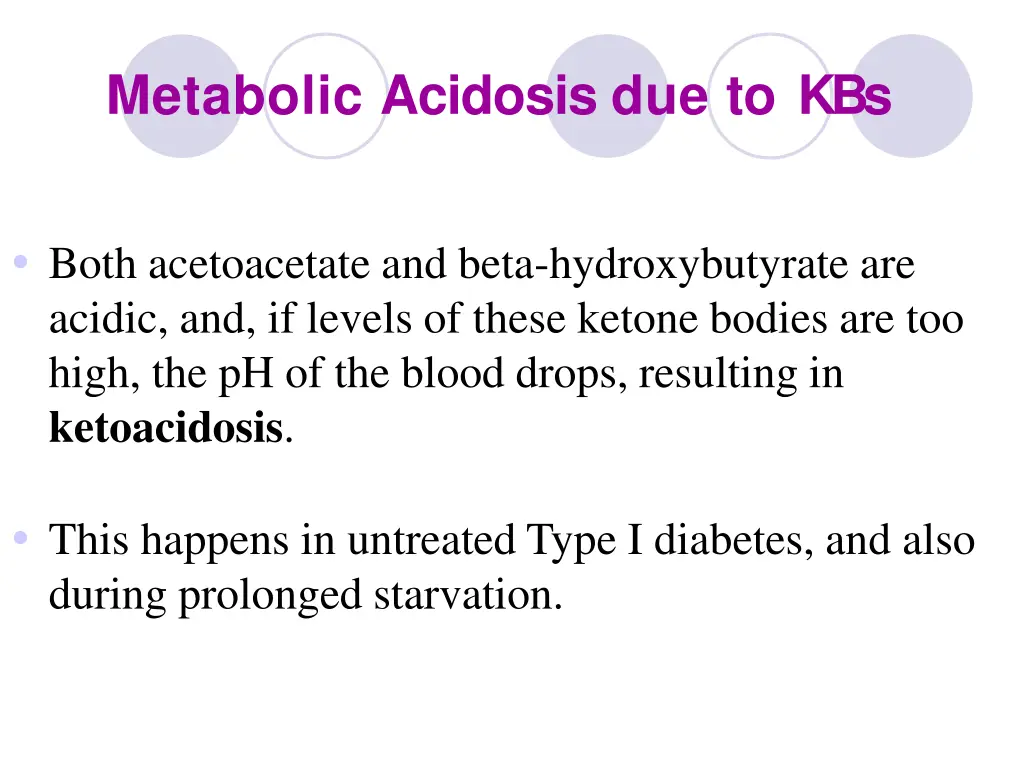 metabolic acidosis due to kbs
