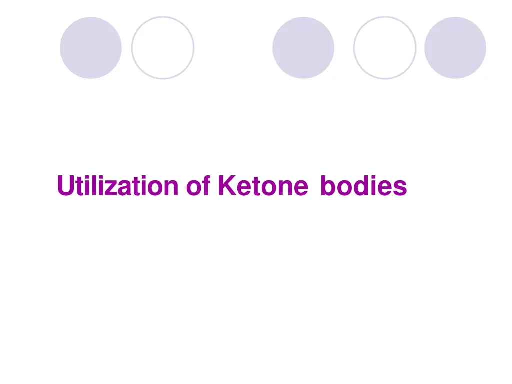 utilization of ketone bodies