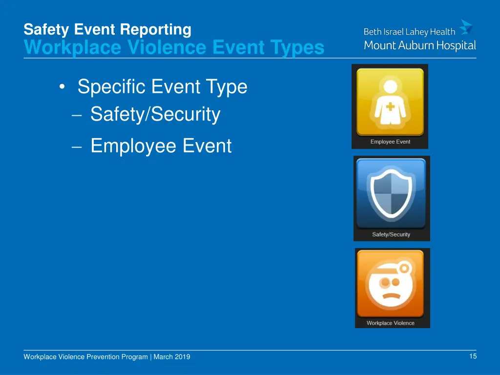 safety event reporting workplace violence event