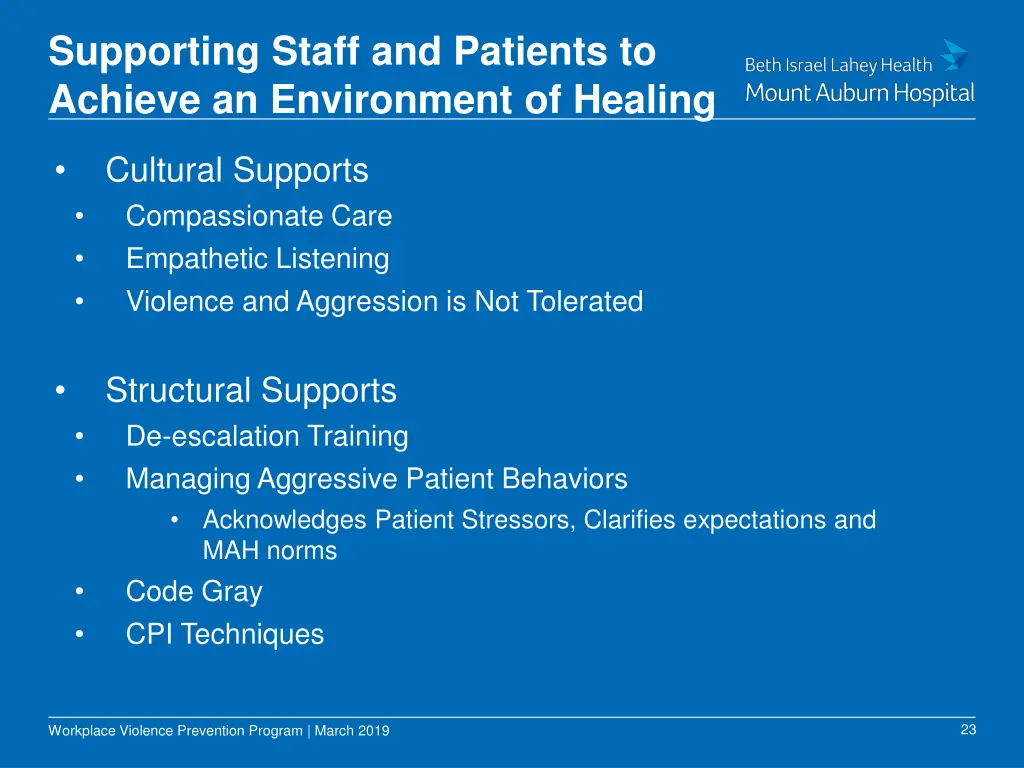 supporting staff and patients to achieve