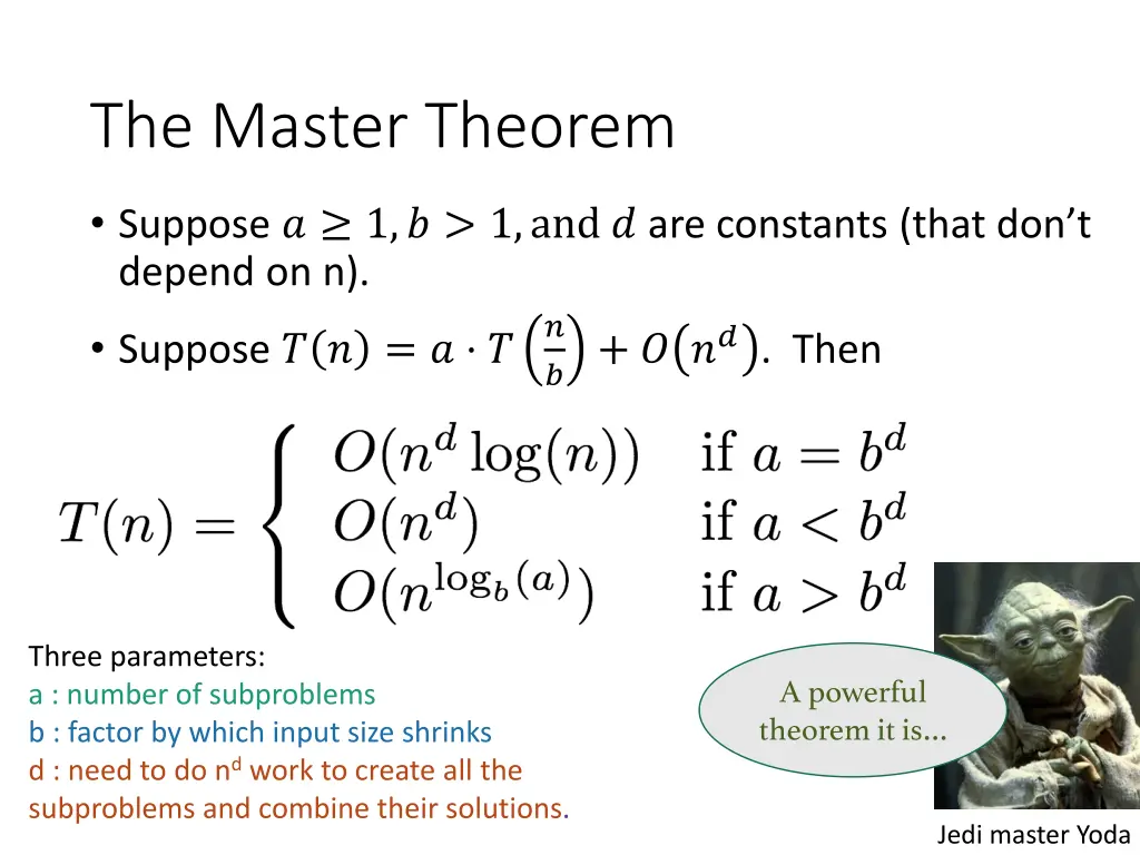 the master theorem