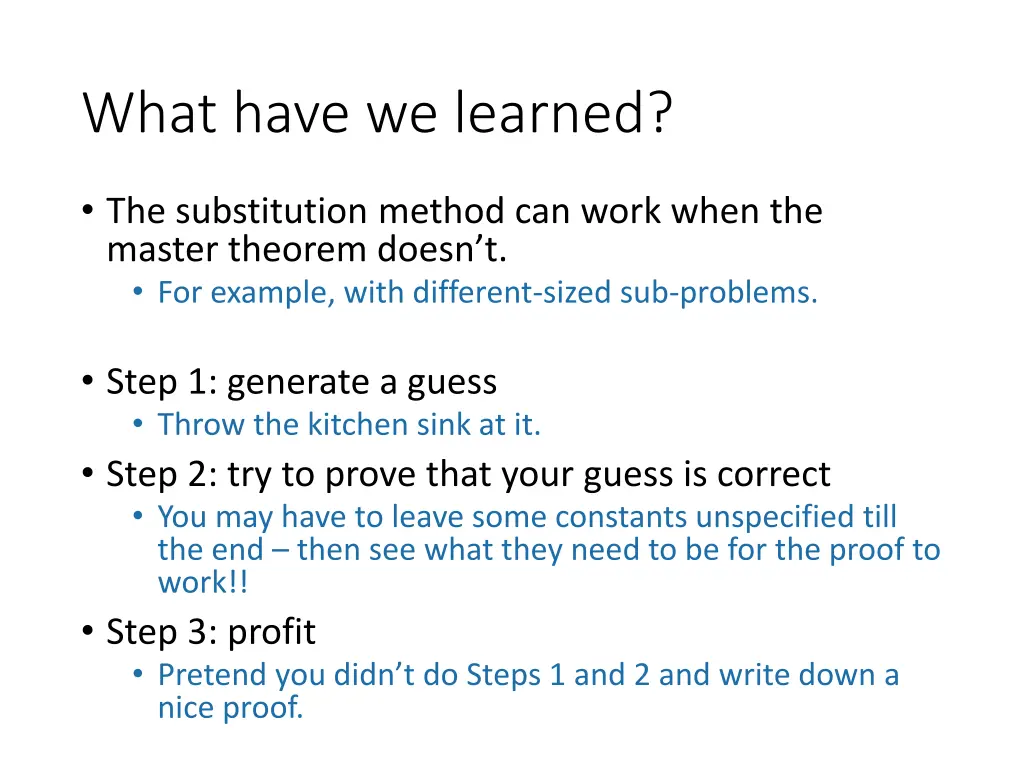 what have we learned