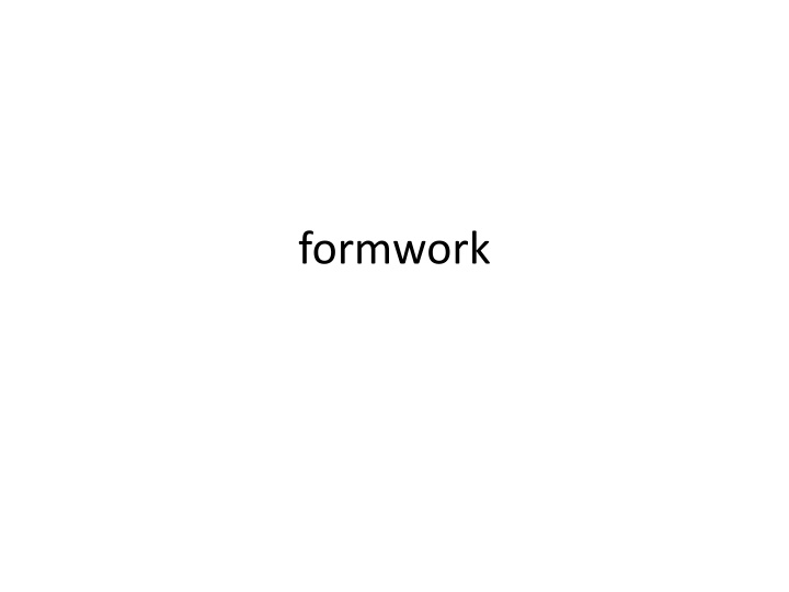 formwork