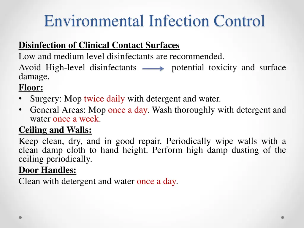 environmental infection control
