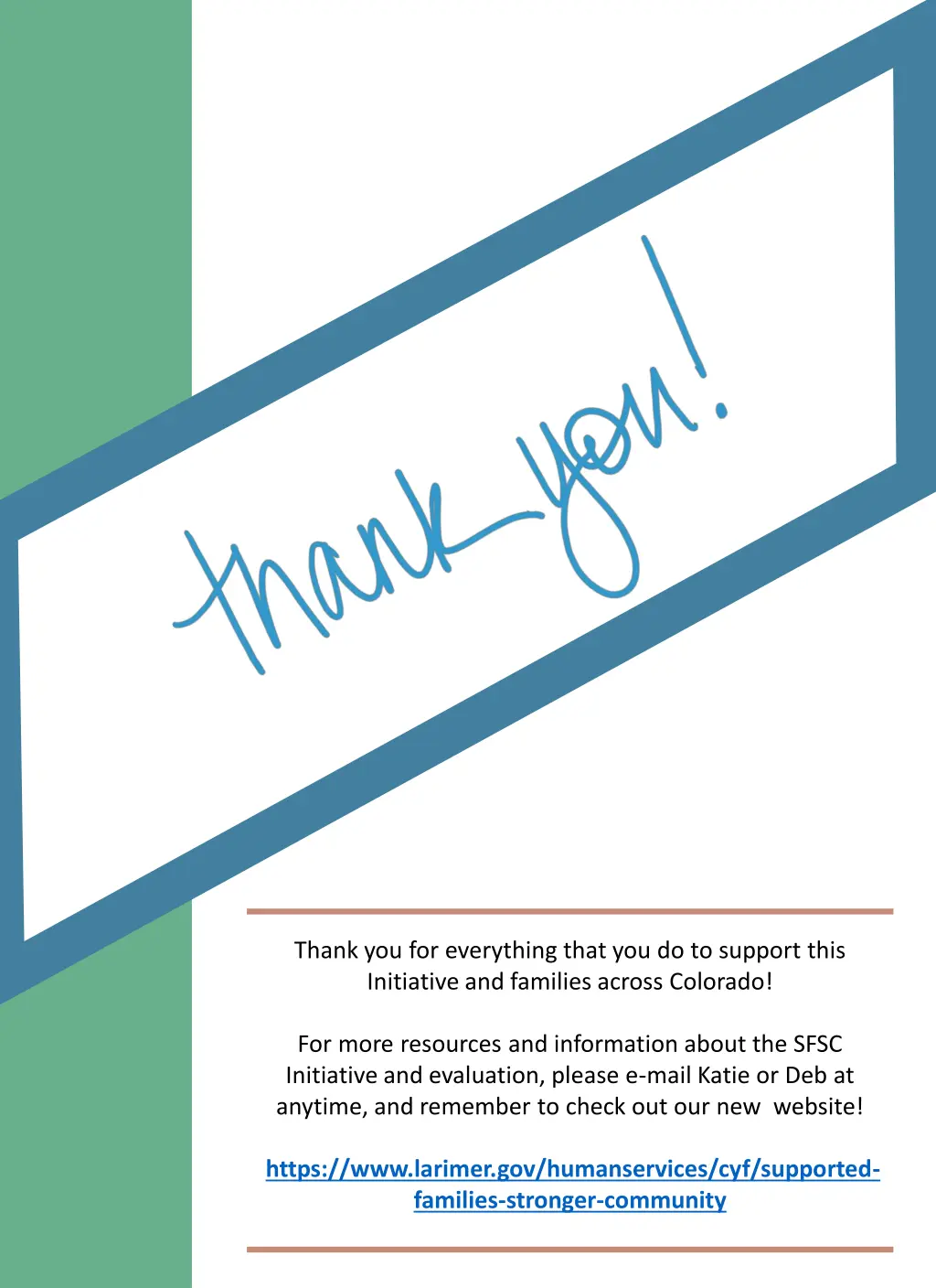 thank you for everything that you do to support