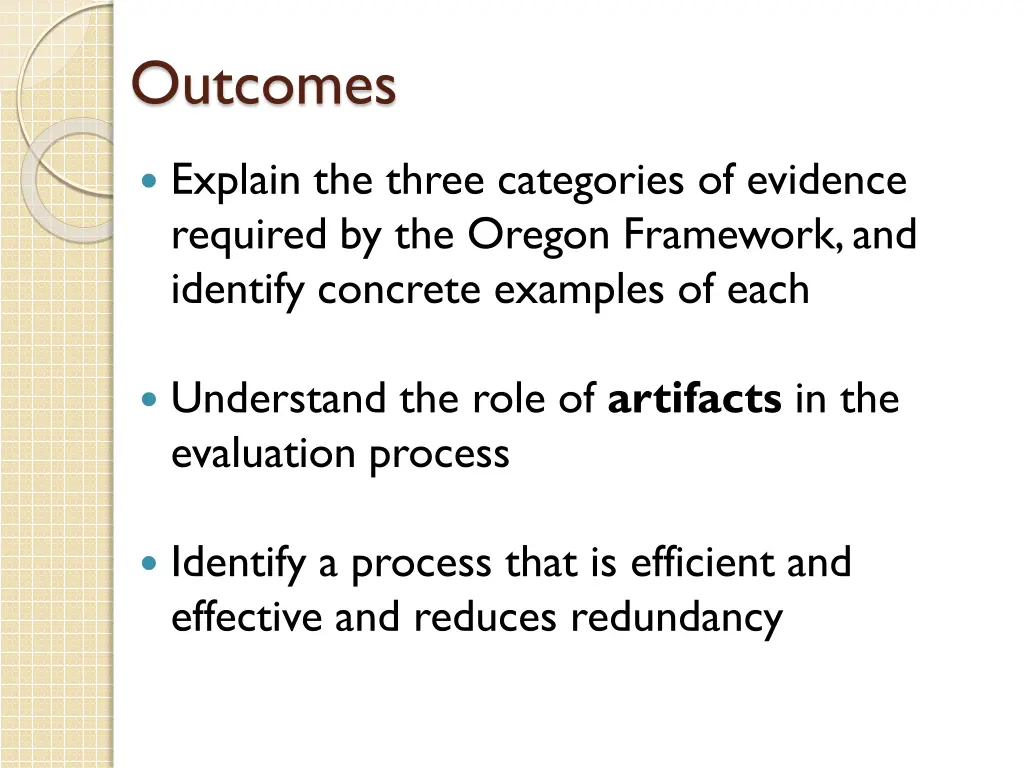 outcomes