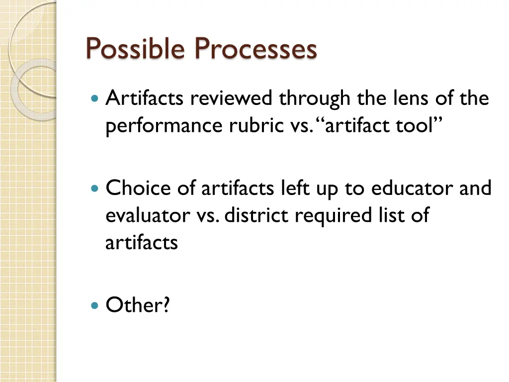 possible processes