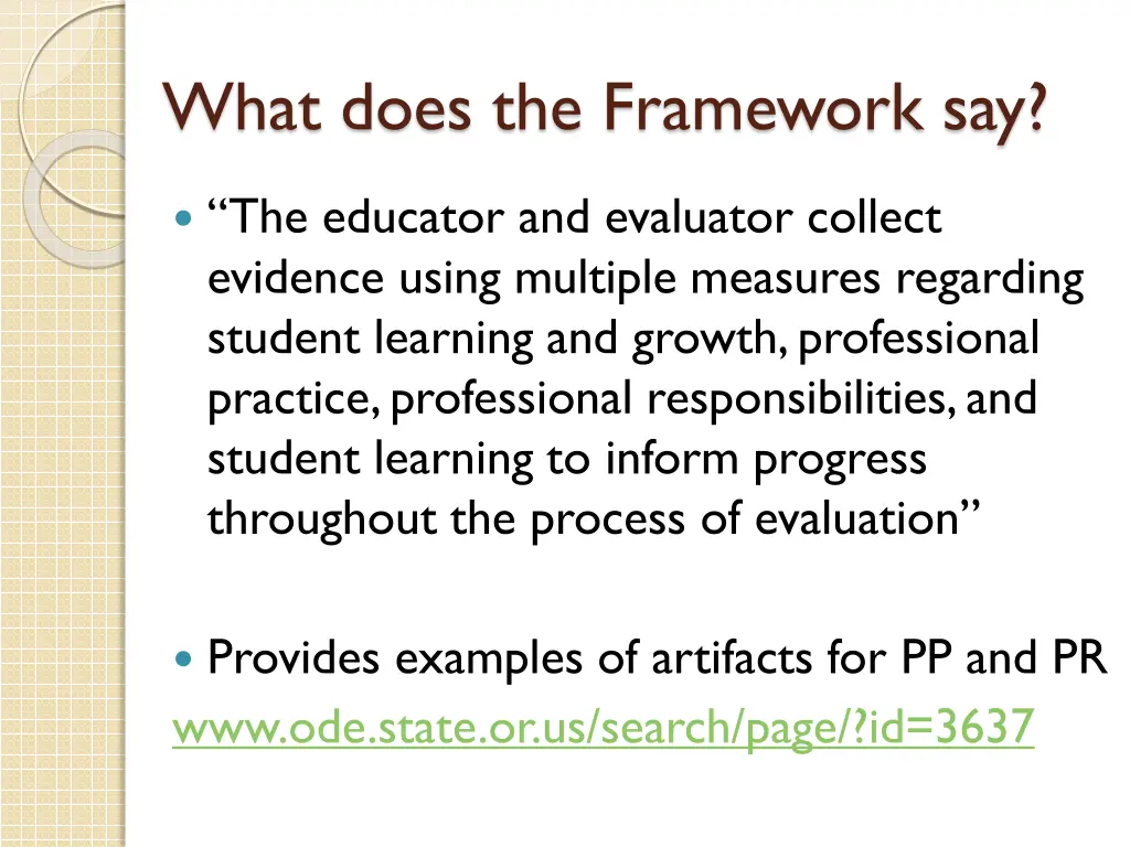 what does the framework say