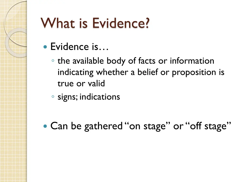 what is evidence