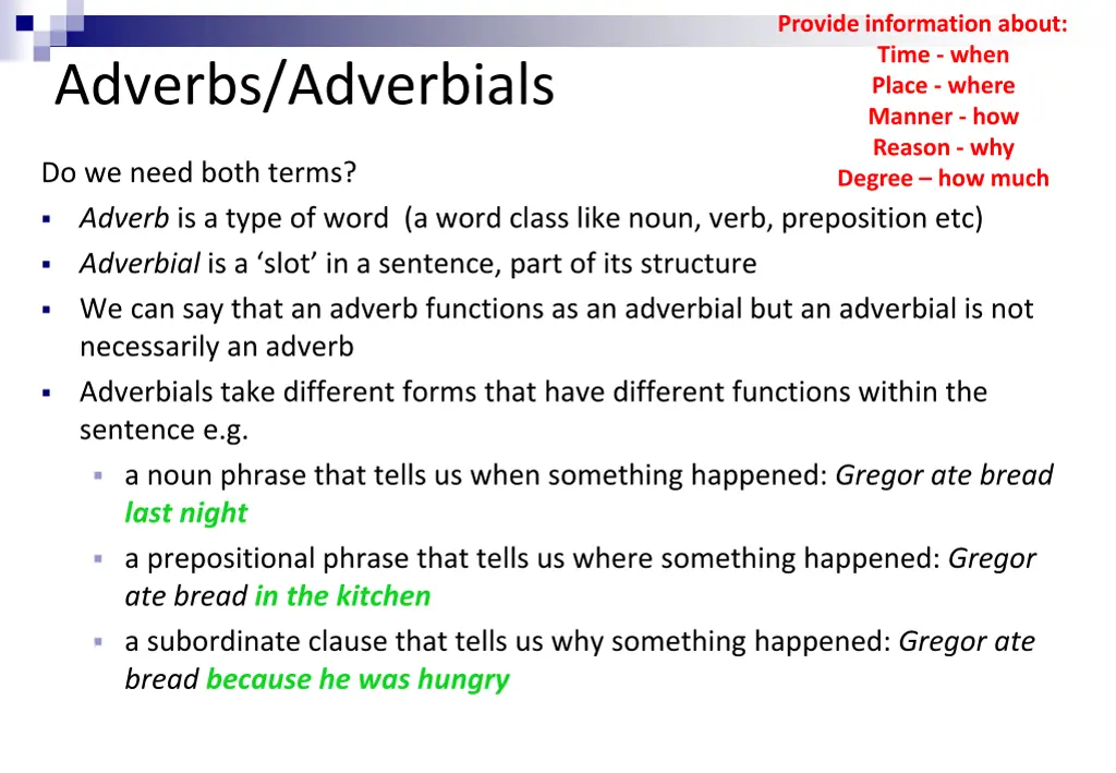provide information about time when place where 1