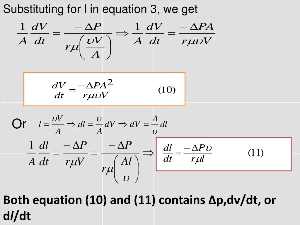 substituting for l in equation 3 we get