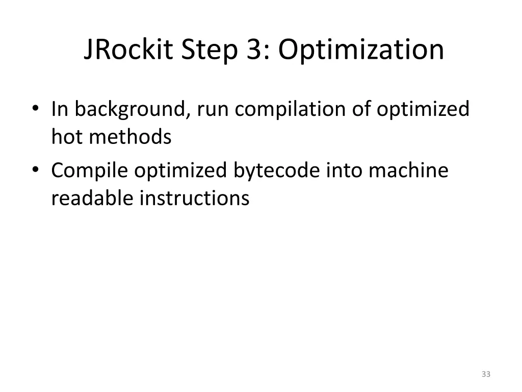 jrockit step 3 optimization