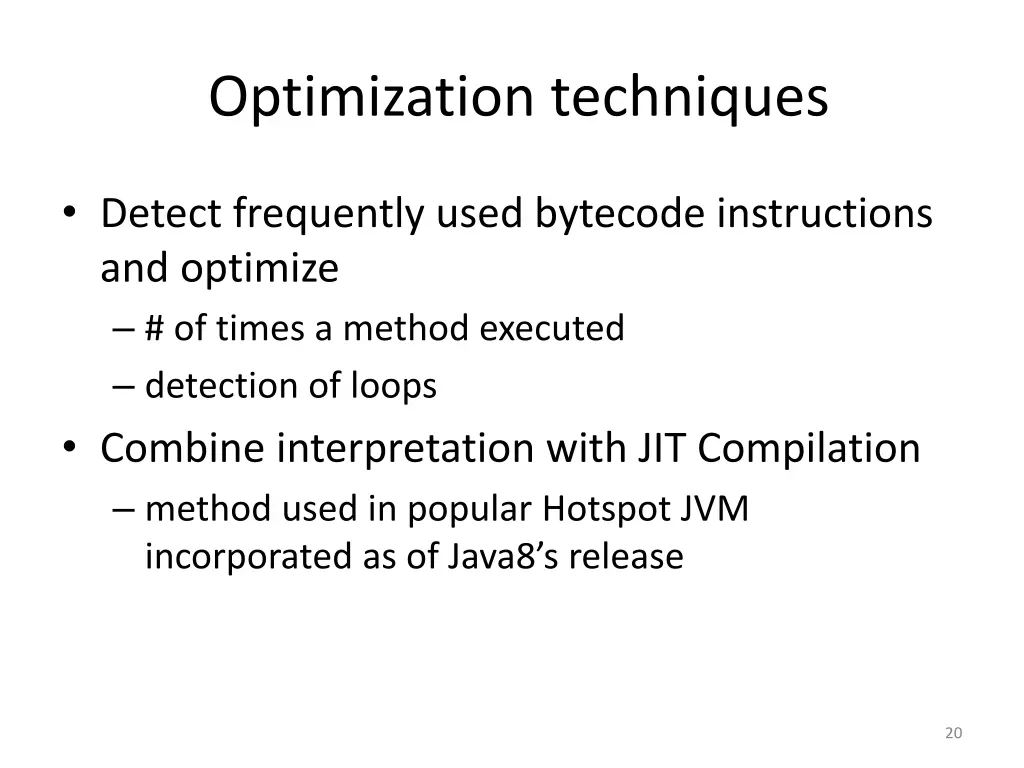 optimization techniques