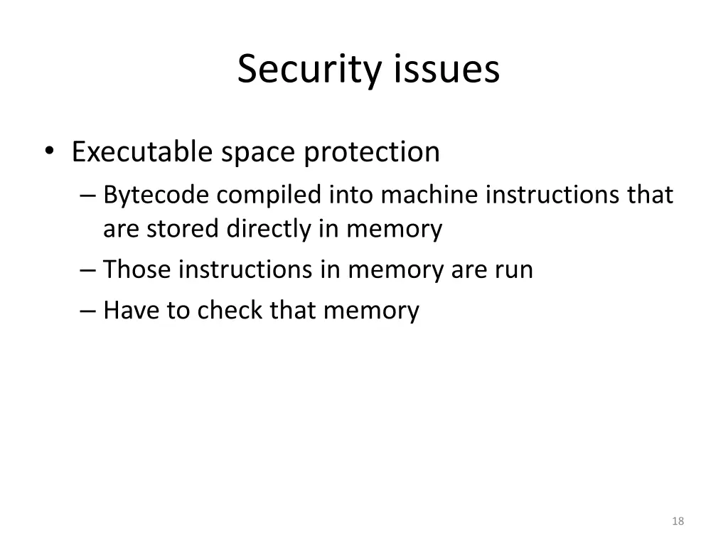security issues