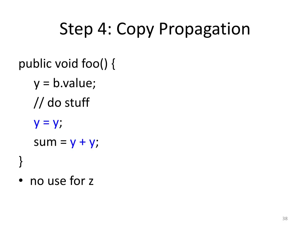 step 4 copy propagation