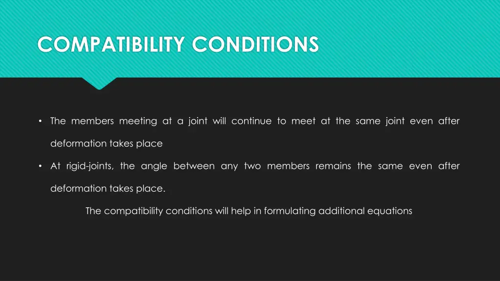 compatibility conditions